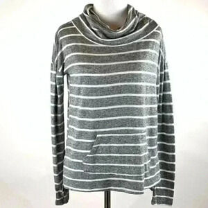 City Streets sweater sz XS striped coat Cowl neck